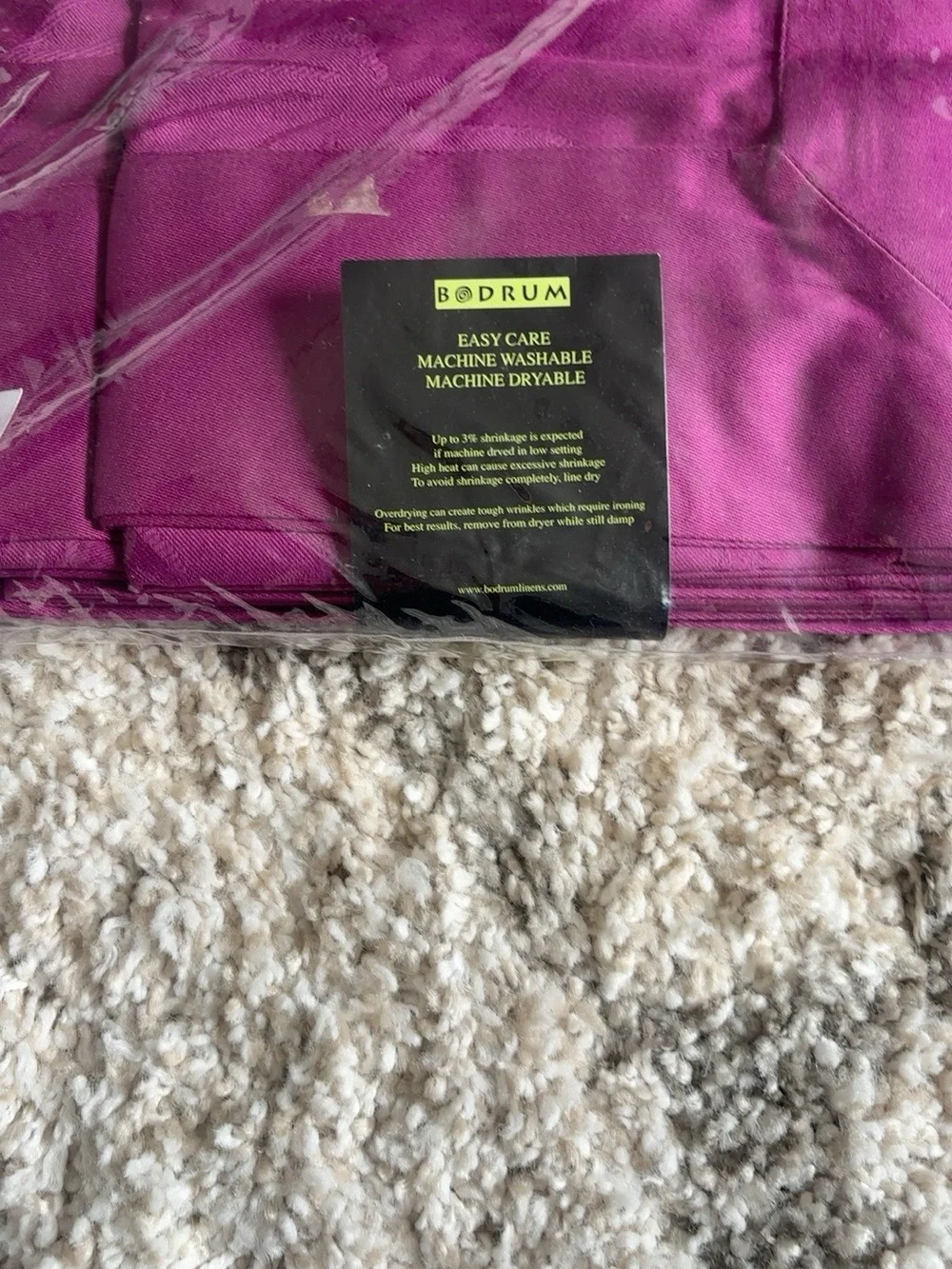 NEW Bodrum Leaves 100% Cotton Damask Tablecloth